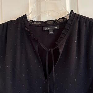 INC International Concepts Sheer Black Blouse